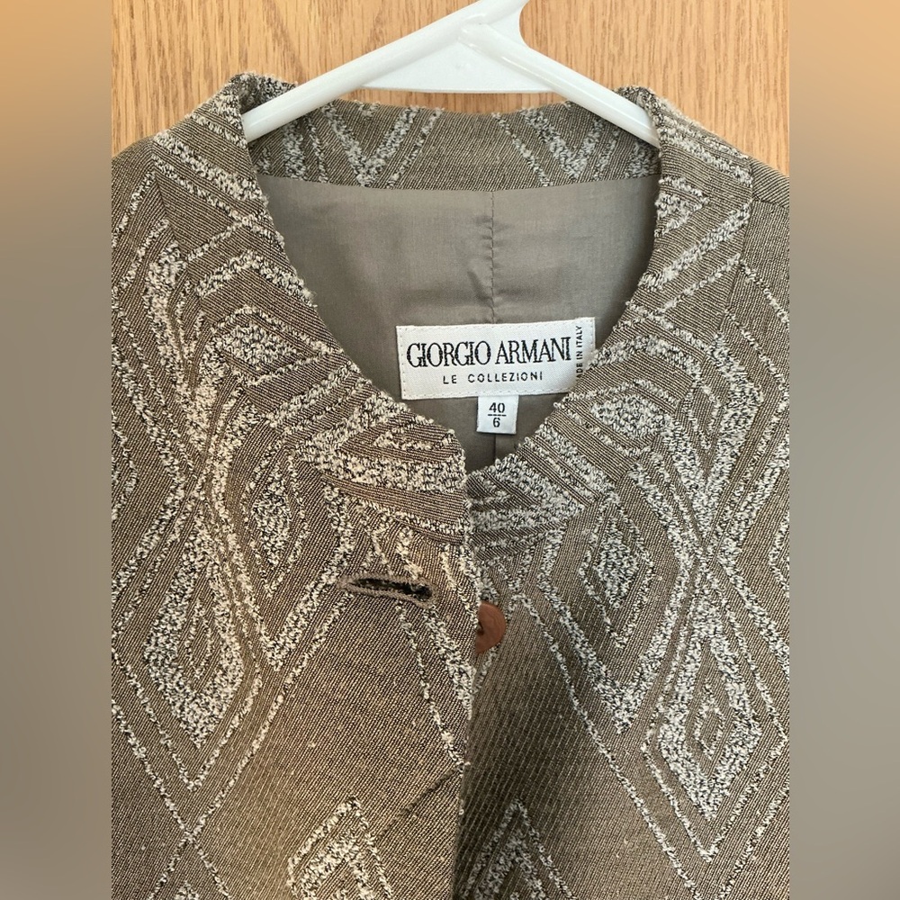 Giorgio Armani LE COLLEZIONI made in Italy blazer coat jacket button front 40 6 - Picture 2 of 15